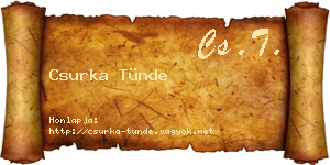 Csurka Tünde névjegykártya